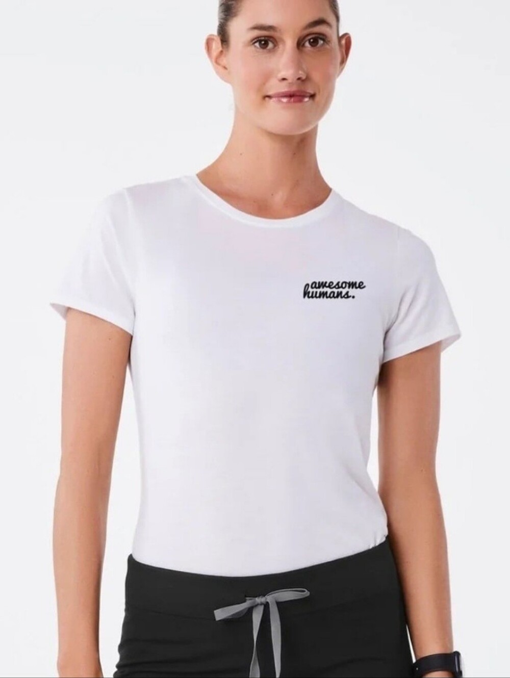 WORN ONCE Figs "Awesome Humans" Supersoft Short-Sleeve Underscrub